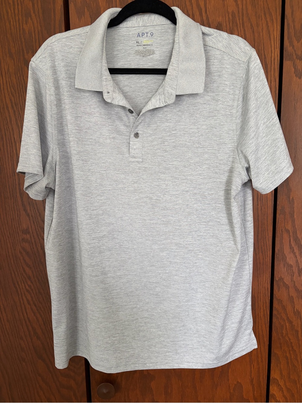 Apt. 9 Men's Heather Light Gray Polo